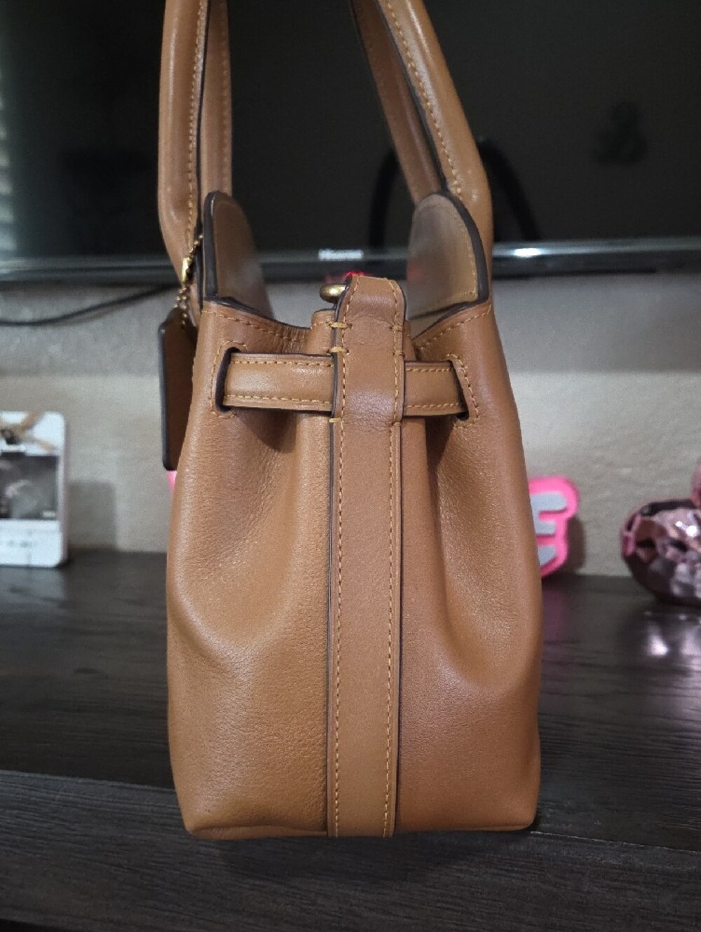 Coach Empire 28 Honey Brown Leather Satchel - Picture 2 of 9
